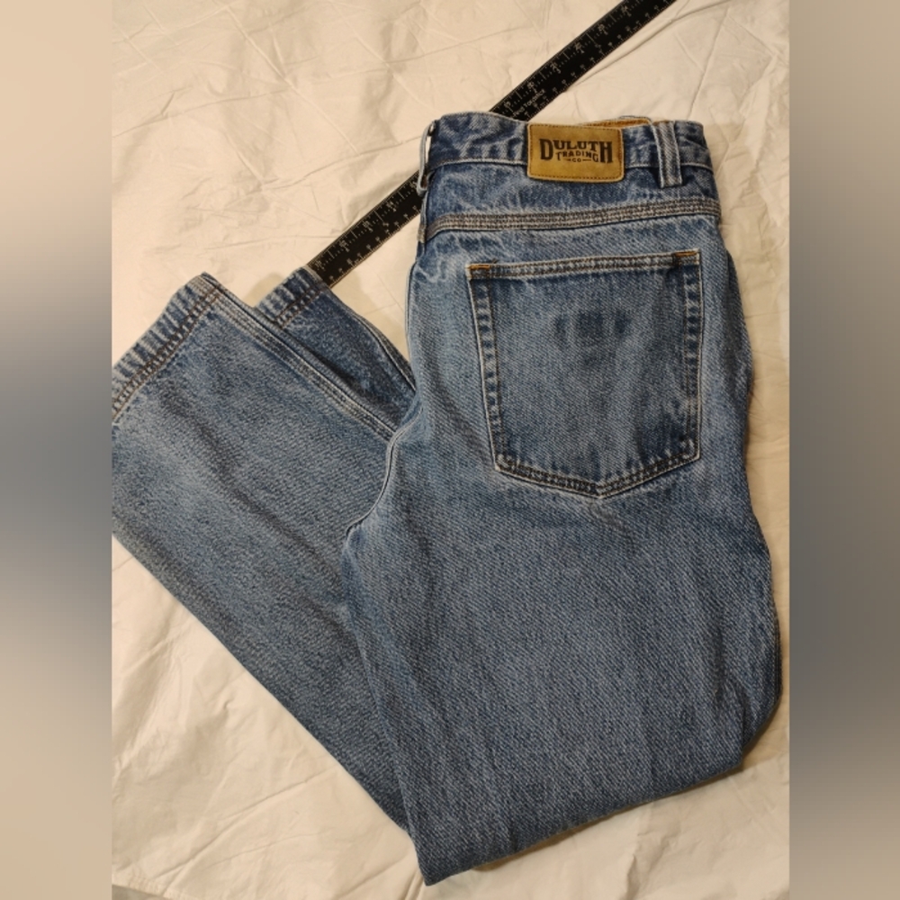 DULUTH TRADING CO Men Size 35 (33) X 30  Ballroom Jeans Blue 86069B 100% cotton